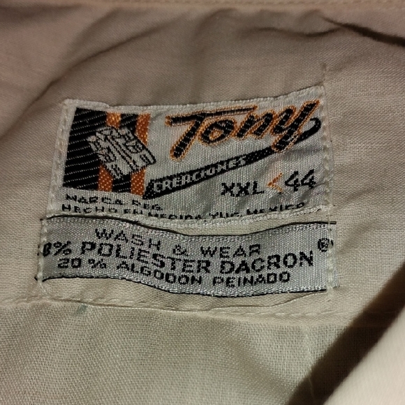 White Vintage XXL Button Up Cubano Mafioso Cabana Shirt Tony Creations Embroider - Picture 6 of 7